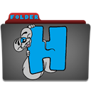 folder icon diddl leter H